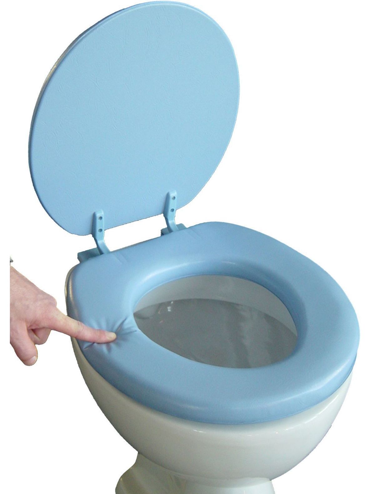 VCM Soft WC Sitz Toilettendeckel Deckel Brille Toilettensitz Klobrille  Lugano - Gepolsterte Sitzfläche bis 150 kg WC Toiletten Sitz Deckel Farbe:  hellblau | Weltbild.de