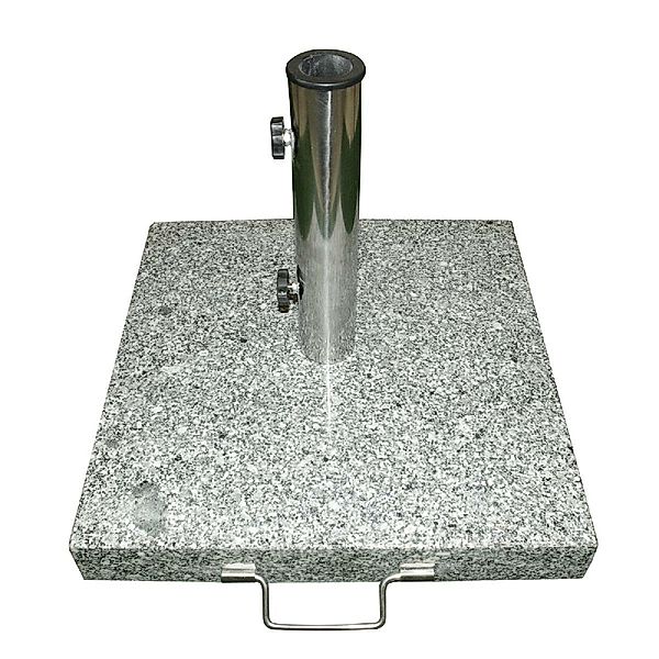 VCM Sonnenschirmständer 25 kg Granit mit Rollen (Farbe: Grau)