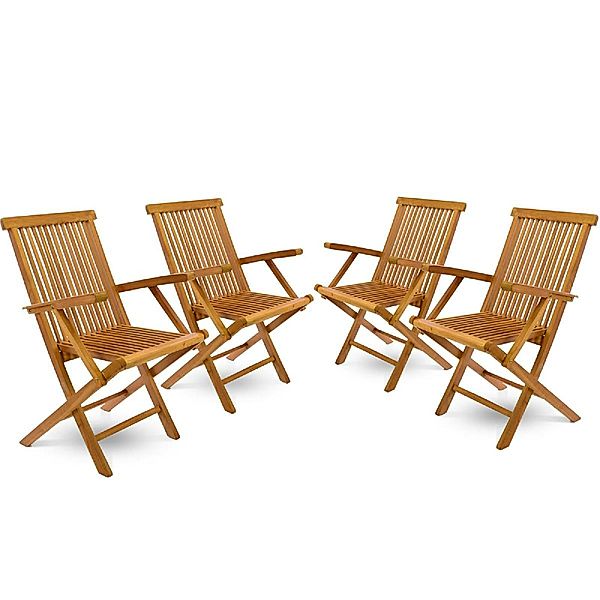 VCM Stuhl, Teak-Holz Klapp Chair (Farbe: Braun)