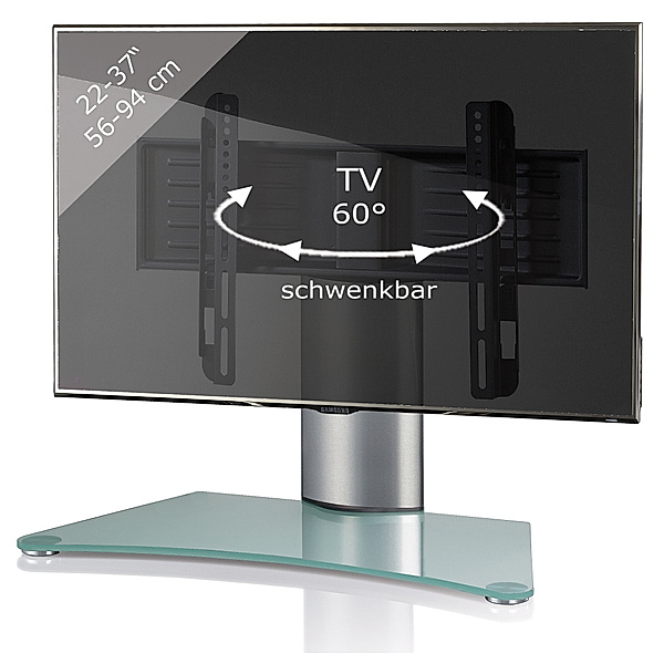 VCM TV Standfuß Aufsatz Windoxa Mini (Farbe: Mattglas)