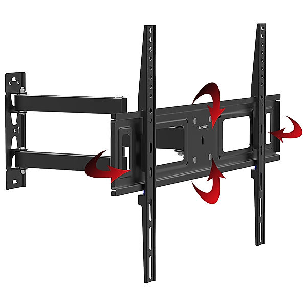 VCM TV VESA Wandhalterung B-SN600 neigbar ausziehbar (Farbe: Schwarz)