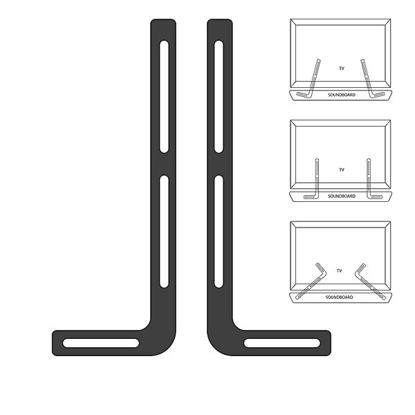 VCM Universal Soundbarhalterung SB300 (Farbe: Schwarz)