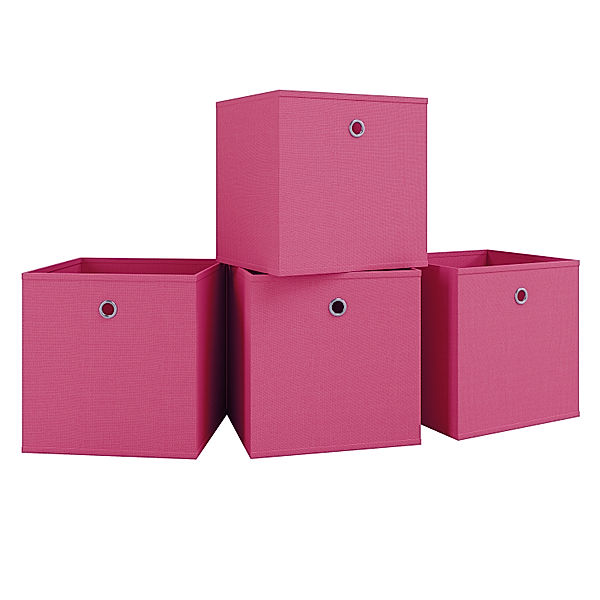 VCM VCM 4er-Set Faltbox Klappbox Boxas (Farbe: Pink)