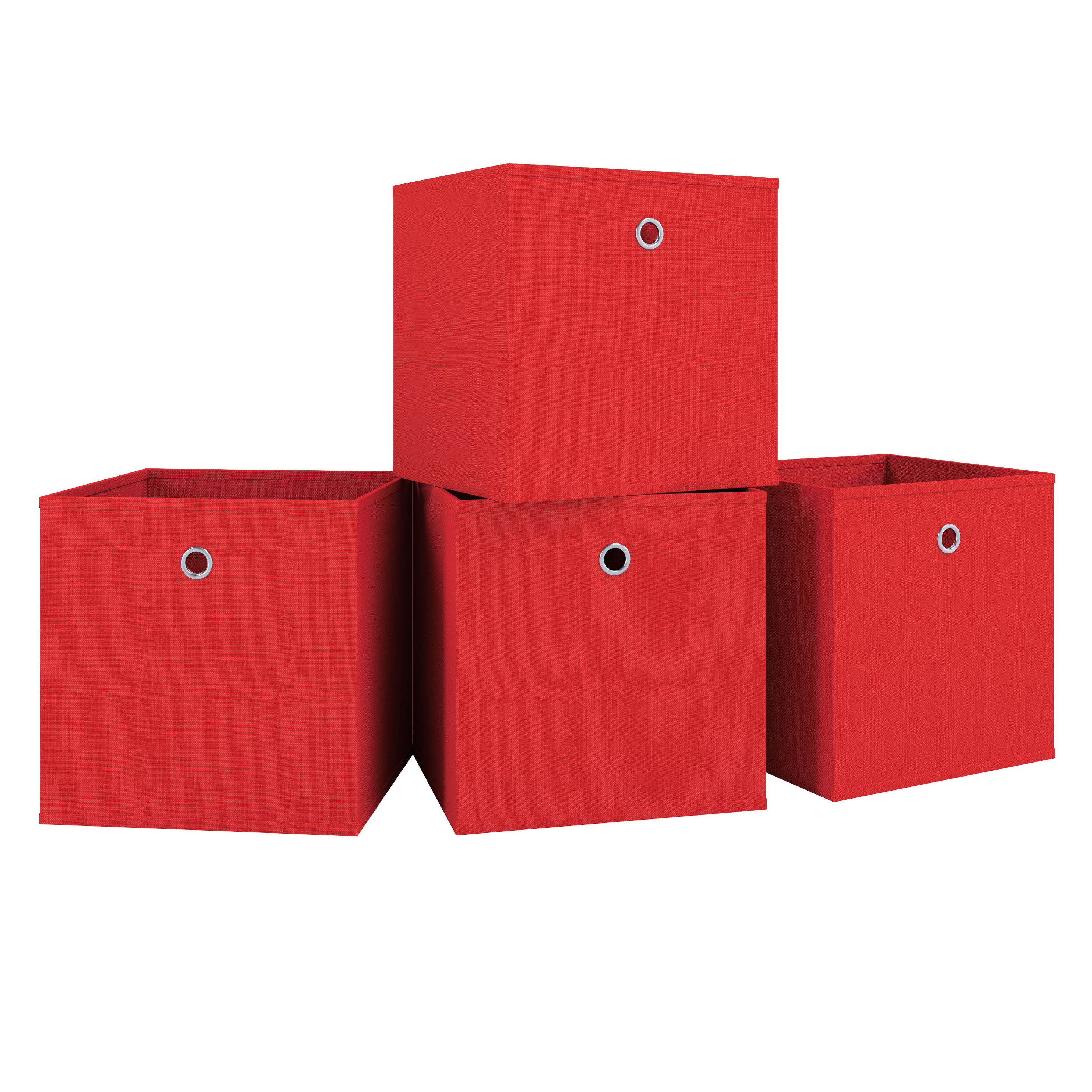 VCM VCM 4er-Set Faltbox Klappbox Boxas Farbe: Rot