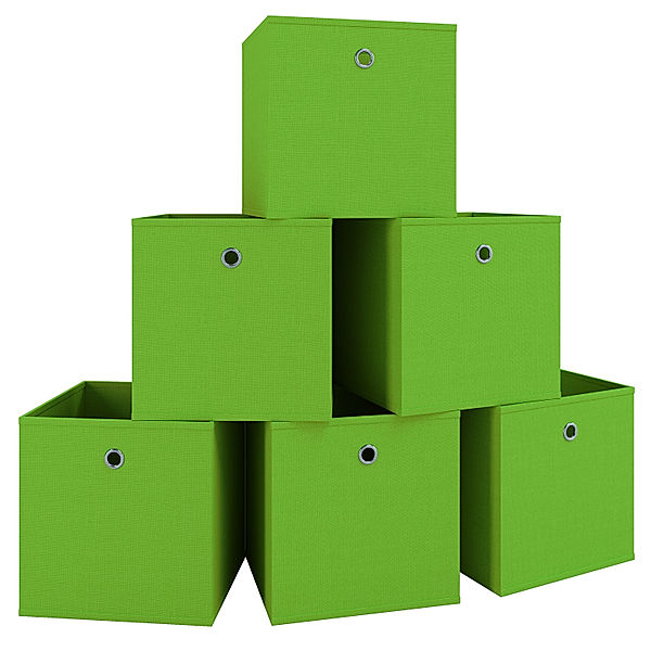 VCM VCM 6er-Set Faltbox Klappbox Boxas (Farbe: Grün)