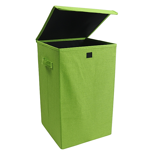 VCM Wäschekorb Wäschebox Stoffbox mit Deckel Dreso M (Farbe: Grün)