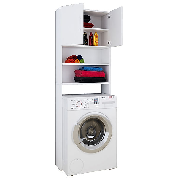 VCM Waschmaschinenschrank Überbau Jutas (Farbe: Weiß)