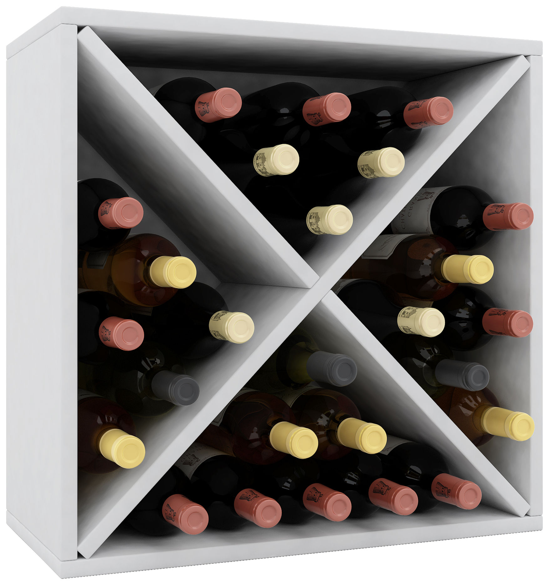 VCM Wein-Regalserie Regal Weinregal Weinschrank Weinflaschen Schrank Holz  Würfel Flaschen Aufbewahrung Weino VCM Weinregal-Serie Weino Farbe: Weino  lll: Weiß | Weltbild.de