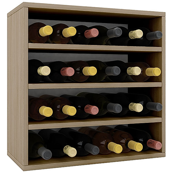 VCM Wein-Regalserie Regal Weinregal Weinschrank Weinflaschen Schrank Holz Würfel Flaschen Aufbewahrung Weino VCM Weinregal-Serie Weino (Farbe: Weino lV: Sonoma-Eiche)