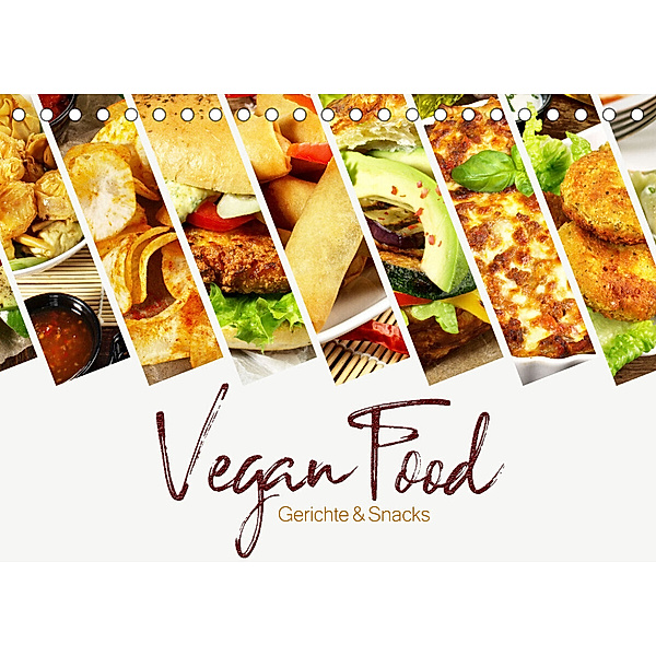 Vegan Food Kalender - Gerichte und Snacks (Tischkalender 2023 DIN A5 quer), Georg Hergenhan