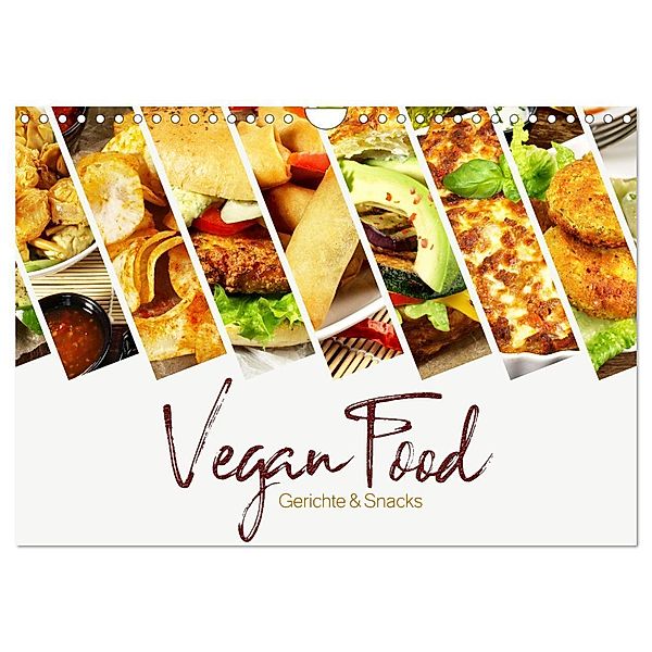 Vegan Food Kalender - Gerichte und Snacks (Wandkalender 2024 DIN A4 quer), CALVENDO Monatskalender, Georg Hergenhan