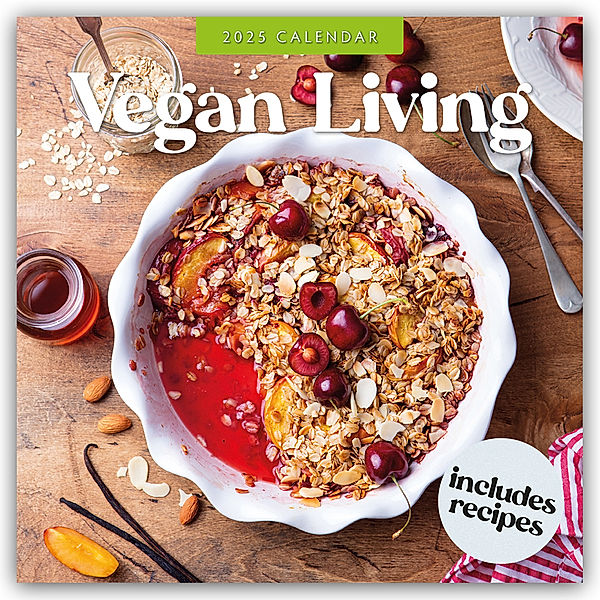 Vegan Living - Vegan Leben 2025 - 16-Monatskalender, Red Robin Publishing Ltd
