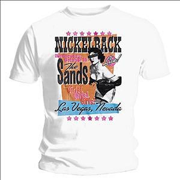 Vegas T-Shirt (Wht) (L) (M), Nickelback