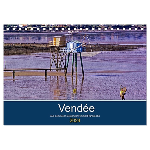 Vendée Aus dem Meer steigender Himmel Frankreichs (Tischkalender 2024 DIN A5 quer), CALVENDO Monatskalender, Kristen Benning