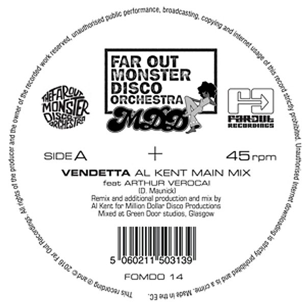 Vendetta Feat. Arthur Verocai (Al Kent Rmx) (180g), Far Out Monster Disco Orchestra