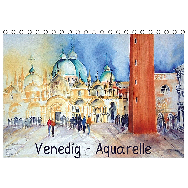 Venedig - Aquarelle (Tischkalender 2019 DIN A5 quer), Brigitte Dürr