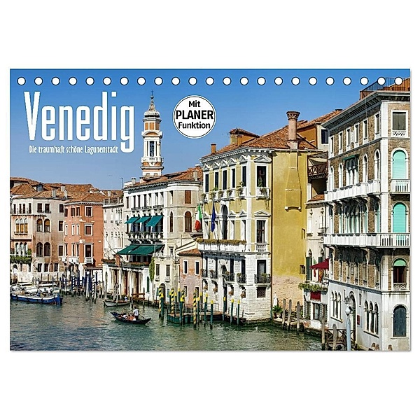 Venedig - Die traumhaft schöne Lagunenstadt (Tischkalender 2024 DIN A5 quer), CALVENDO Monatskalender, LianeM
