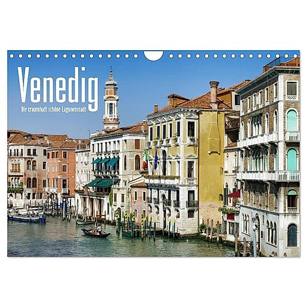 Venedig - Die traumhaft schöne Lagunenstadt (Wandkalender 2024 DIN A4 quer), CALVENDO Monatskalender, LianeM