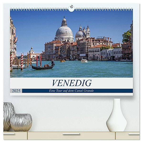 VENEDIG Eine Tour auf dem Canal Grande (hochwertiger Premium Wandkalender 2025 DIN A2 quer), Kunstdruck in Hochglanz, Calvendo, Melanie Viola