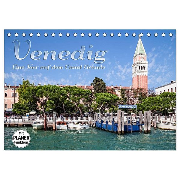 VENEDIG Eine Tour auf dem Canal Grande (Tischkalender 2024 DIN A5 quer), CALVENDO Monatskalender, Melanie Viola