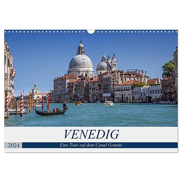 VENEDIG Eine Tour auf dem Canal Grande (Wandkalender 2024 DIN A3 quer), CALVENDO Monatskalender, Melanie Viola