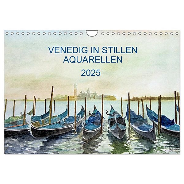 Venedig in stillen Aquarellen (Wandkalender 2025 DIN A4 quer), CALVENDO Monatskalender, Calvendo, Gerhard Kraus