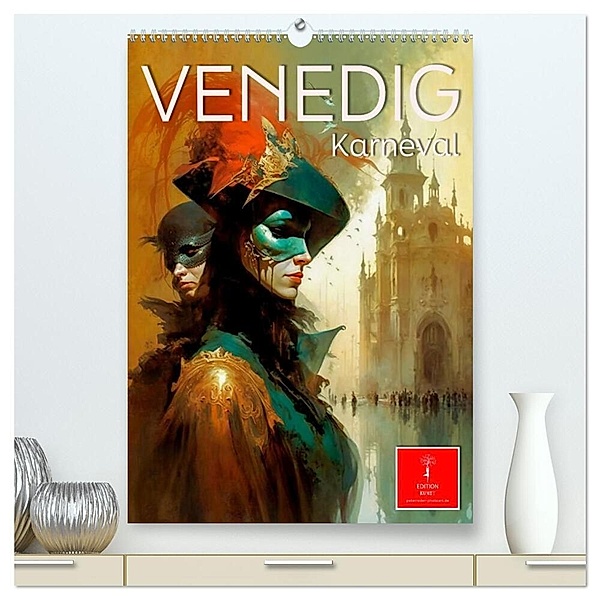 Venedig Karneval (hochwertiger Premium Wandkalender 2024 DIN A2 hoch), Kunstdruck in Hochglanz, Peter Roder