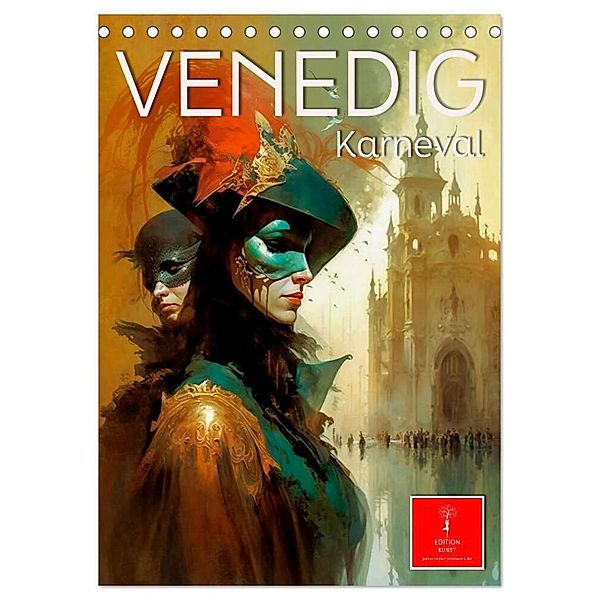 Venedig Karneval (Tischkalender 2024 DIN A5 hoch), CALVENDO Monatskalender, Peter Roder
