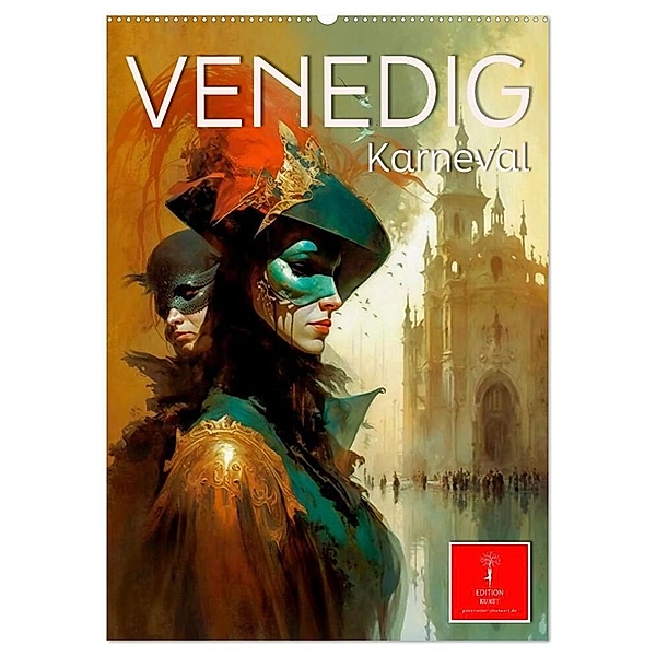 Venedig Karneval (Wandkalender 2024 DIN A2 hoch), CALVENDO Monatskalender, Peter Roder