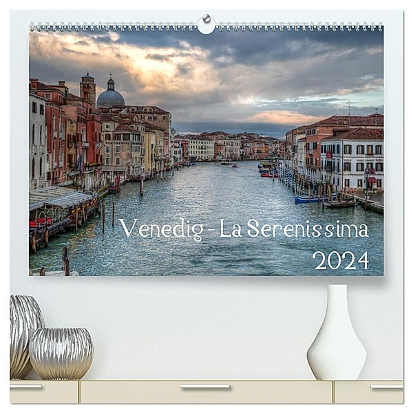 Venedig - La Serenissima 2024 (hochwertiger Premium Wandkalender 2024 DIN A2 quer), Kunstdruck in Hochglanz, Sascha Haas Photography