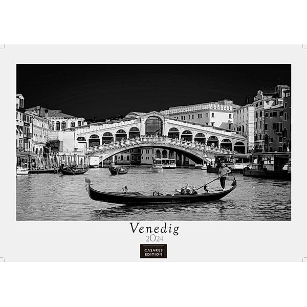 Venedig schw.-weiss 2024 L 55x42cm
