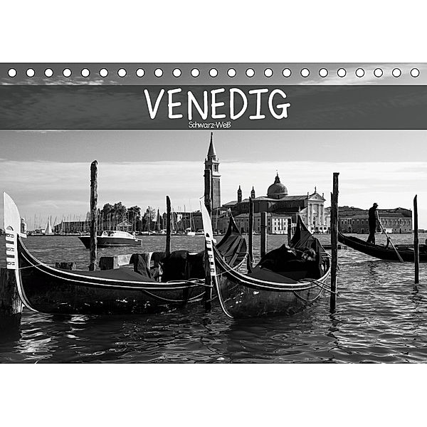 Venedig schwarz-weiß (Tischkalender 2019 DIN A5 quer), Dirk Meutzner