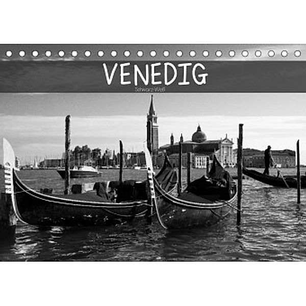 Venedig schwarz-weiß (Tischkalender 2022 DIN A5 quer), Dirk Meutzner