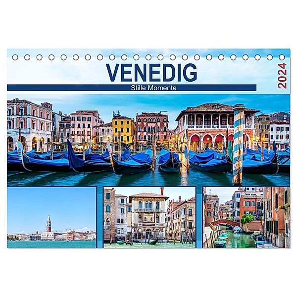 Venedig - Stille Momente (Tischkalender 2024 DIN A5 quer), CALVENDO Monatskalender, HETIZIA