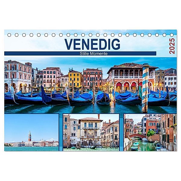 Venedig - Stille Momente (Tischkalender 2025 DIN A5 quer), CALVENDO Monatskalender, Calvendo, HETIZIA
