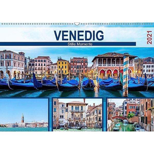 Venedig - Stille Momente (Wandkalender 2021 DIN A2 quer), HETIZIA