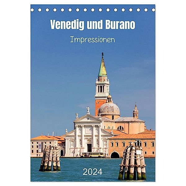 Venedig und Burano. Impressionen (Tischkalender 2024 DIN A5 hoch), CALVENDO Monatskalender, Klaus Kolfenbach