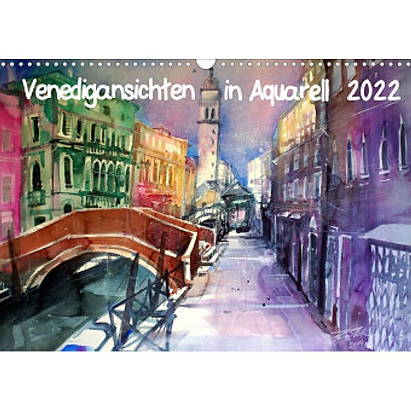 Venedigansichten in AquarellAT-Version  (Wandkalender 2022 DIN A3 quer), Johann Pickl