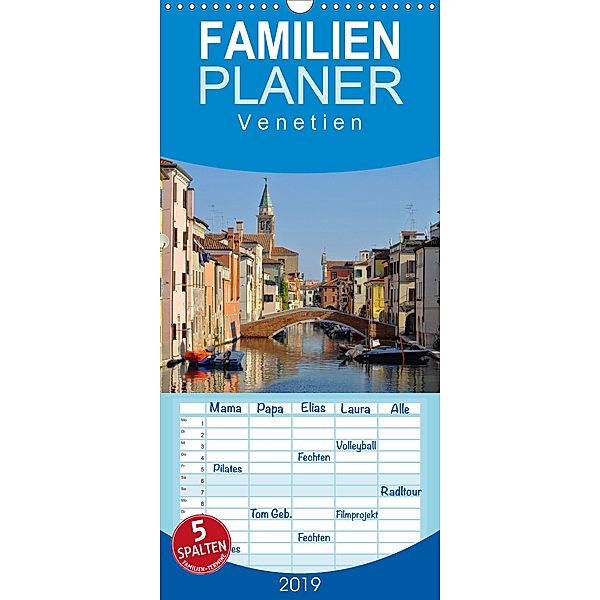 Venetien - Familienplaner hoch (Wandkalender 2019 , 21 cm x 45 cm, hoch)