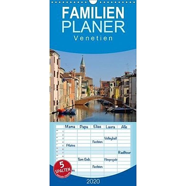 Venetien - Familienplaner hoch (Wandkalender 2020 , 21 cm x 45 cm, hoch)