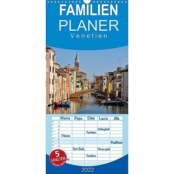 Venetien - Familienplaner hoch (Wandkalender 2022 , 21 cm x 45 cm, hoch), LianeM