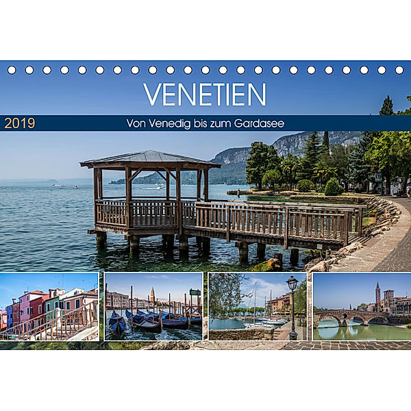 VENETIEN von Venedig bis zum Gardasee (Tischkalender 2019 DIN A5 quer), Melanie Viola