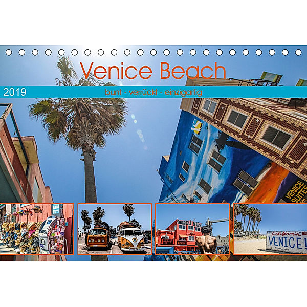 Venice Beach: bunt - verrückt - einzigartig (Tischkalender 2019 DIN A5 quer), Anke Fietzek