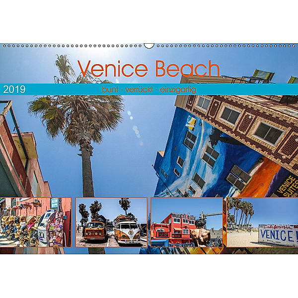 Venice Beach: bunt - verrückt - einzigartig (Wandkalender 2019 DIN A2 quer), Anke Fietzek