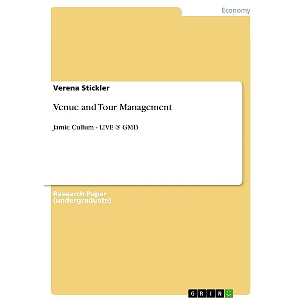 Venue and Tour Management, Verena Stickler