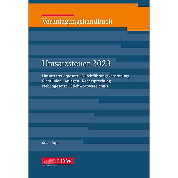 Veranlagungshandb. Umsatzsteuer 2023, 66. A.