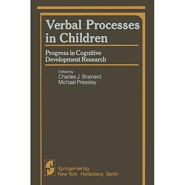 Verbal Processes in Children / Springer Series in Cognitive Development