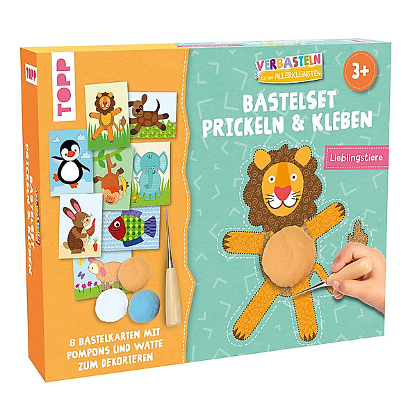 Verbasteln für die Allerkleinsten: Bastelset Prickeln & Kleben. Lieblingstiere, Ursula Schwab