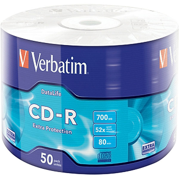 VERBATIM CD-R 700MB 52x 50er Wrap