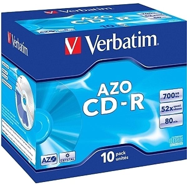 VERBATIM CD-R AZO 700MB 52x 10er JewelCase